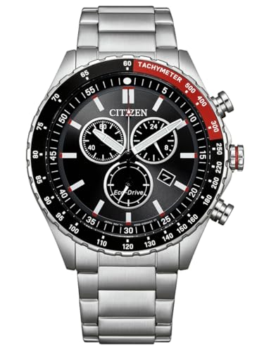 Citizen AT2566-88E Eco-Drive Orologio solare da uomo, cronografo, in acciaio