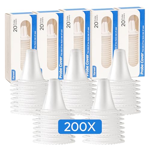 Image of 200X Ear Thermometer Probe Covers, for All Braun Thermometer Ear Covers, Lens Filters, Refill Caps, 0% BPA Disposable Covers (200)