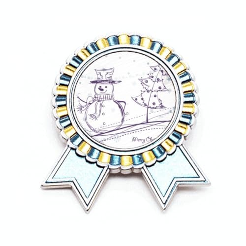 Broche bonhomme de neige en métal pour égayer un manteau terne