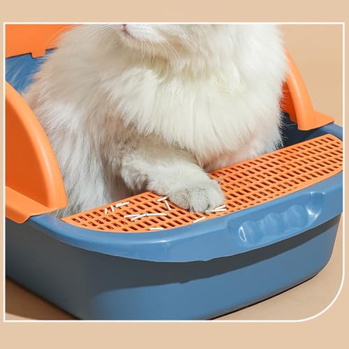 Arenero para gato grande semi cerrado naranja miniatura 3