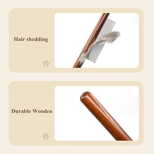 Image of Pet Dog Cat Shedding Comb - Hair Buster Grooming Comb for Cats and Dogs, Rabbits, Daily-Use Cat Deshedding Brush, for Cats with Short and Long Fur (Sparse Teeth)