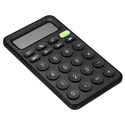 PATIKIL Desk Basic Cute Calculator, Small Desktop Calculators Battery Powered with 12 Digit Large LCD Display for Office Home, Black