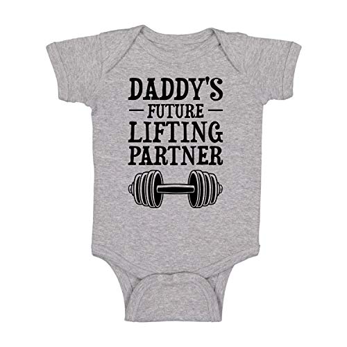 Image of Daddy's Future Lifting Partner - Funny Baby Essentials Bodysuit - Newborn Boy Girl Clothes