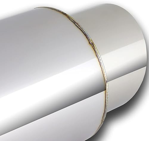 Miniatura 5 de Silenciador universal estilo Jdm N1 de 4 pulgadas Hi Flow T304 T-304 de acero inoxidable 2.5 pulgadas, silenciador de resonador de escape de