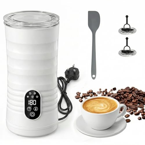 GnohGnoh 4-in-1 Automatic Milk Frother for Lattes, Warm Milk, and Cold Foam - 580ml Capacity for Cappuccino and Chocolate