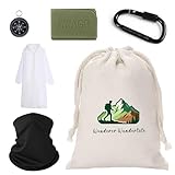 Pratici accessori da escursionismo da uomo: il set di accessori funzionali da escursionismo da uomo, come la robusta bussola e il versatile poncho impermeabile, sono ideali per le attività all'aria aperta più impegnative.
