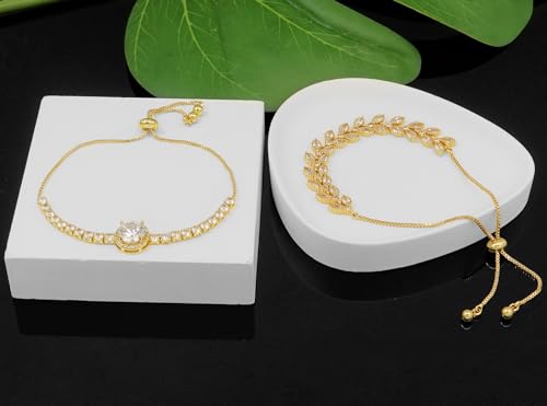 Tennis Bracelet for Women Cubic Zirconia Bracelets Adjustable Slider Bracelets3