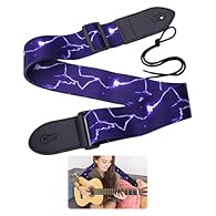 Comfortable to wear: The blue lightning guitar strap has a length adjustment function that can be adjusted according to the height and playing habits of the guitarist, ensuring a snug and comfortable fit between the strap and the guitar. High quality...