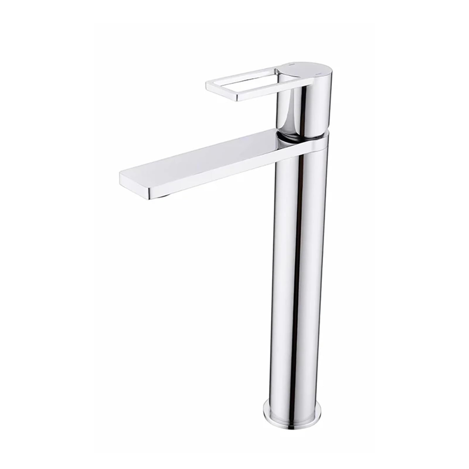 Grifo alto de baño para lavabo sobre encimera que evita salpicaduras con latón cromado