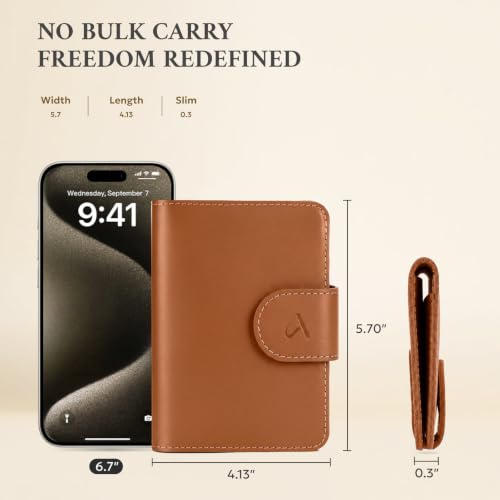 Image of ALLIVE Passport Holder for Travel, Genuine Leather Passport Holder with AirTag Hidden, Rfid Passport Cover Travel Wallet for Airport Essentials, Travel Must Haves Gifts (Caramel)