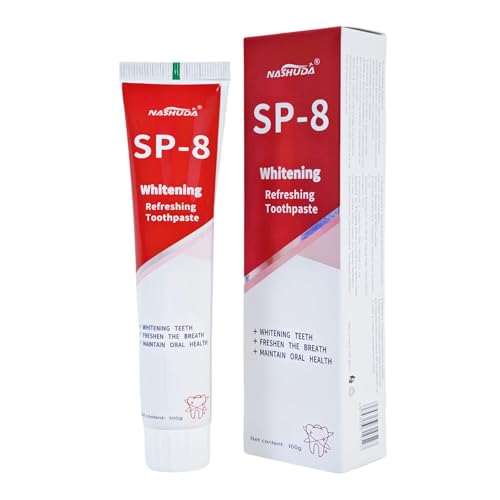 Sp 8 Sp 8 pasta de dientes pasta de dientes Sp 8 pasta de dientes blanqueadora probiótica cuidado de limpieza profunda pasta de dientes aliento 100g Suavizante Ropa Pack Ahorro (Red, 18cm)
