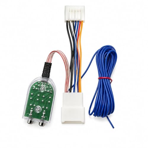 Car Subwoofer Amplifier Converter for Toyota Subaru Scion, Tundra Tacoma Prius Plug-and-Play High to Low RCA Adapter, No Cutting Car Audio Wire Harness