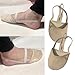Yjcnelcr Half Ballet Shoes Soft Dance Shoes Rhythmic Gymnastic Fashion Half Socks for Womens Light Brown