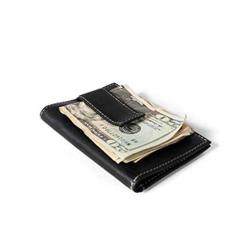 RFID Money Clip Wallet for Men - Slim Front Pocket Wallet Leather Money Clip