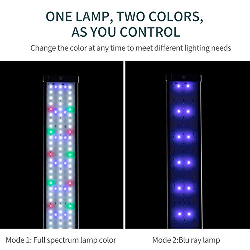 Joyhill LED Full Spectrum Aquarium Lights,Fish Tank Light with Extendable Brackets,Suitable for Aquatic Reef Coral Plants and Fish Keeping 31W (Fit 90cm-115cm/36-46 inch) - Thumbnail 6