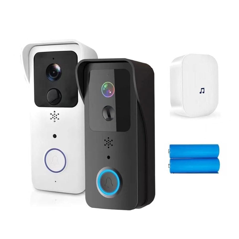 Campanello video 1080P 5G 2.4G per WiFi Dual Band per Tuya App Audio bidirezionale IP65 Resistente alle intemperie Campanello di sicurezza esterna Alimentato ACDC Nero