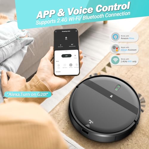 Robot-Vacuum-and-Mop-Combo-WiFiAlexaApp-Scheduling-Smart-Robotic-Vacuum-Cleaner-Ultra-Slim-Quiet-Tangle-Free-Auto-Recharge-Robot-Vacuum-Cleaner-for-Pet-HairCarpetHard-Floor Robot Vacuum and Mop Combo WiFiAlexaApp Scheduling Smart Robotic Vacuum Cleaner Ultra Slim Quiet Tangle Free Auto Recharge Robot Vacuum Cleaner for Pet HairCarpetHard Floor