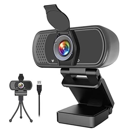 GoHZQ 1080p Webcam with Microphone,Wide Angle Web Camera with Privacy Cover,USB External Camera for Computer Monitor Laptop Desktop PC Mac,HD Webcam for Live Streaming