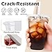 Lamosi 100 Pack 16 oz Clear Plastic Cups with Lids and Straws, Disposable Plastic Coffee Cups with Lids for Iced Coffee, Cold Beverages, Smoothies and To-Go Drinks