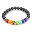 7 Chakra Lava Bracelet (Set of 3)