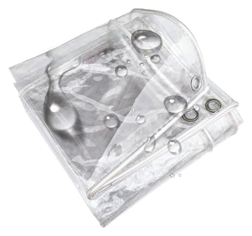 Lona transparente de 370g/m² gruesa e impermeable para exterior 2