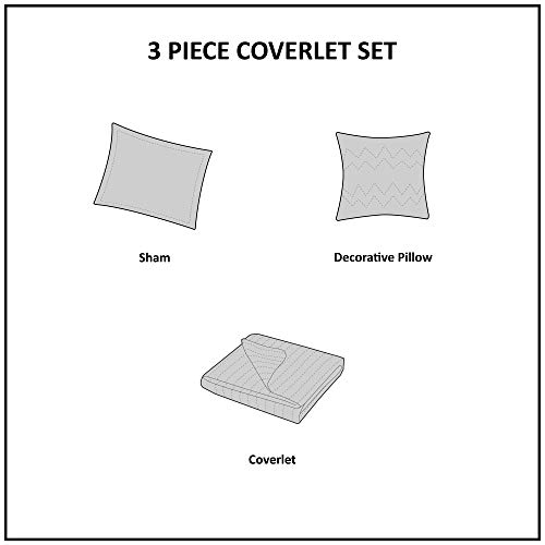 Mi Zone Cozy Quilt Set, Casual Modern Design, All Season Teen Bedding Coverlet Bedspread, Decorative Pillow, Boys Bedroom Décor, Twin/Twin Xl, Elliot Blue 3 Piece #TOP4