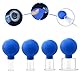 Asfrode Facial Cupping Set, 4 x Schröpfgläser mit Saugball Gesichts Vakuum Saug Massage Hals Kopf für Körperstelle Straffe Haut Faltenminderung Entgiftung Anregung Lymphfluss (Blau)