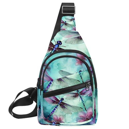 Sac à dos à bandoulière libellule réglable pour le sport et voyage