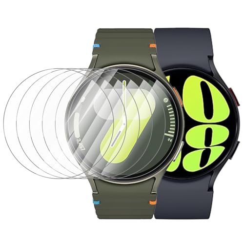 Landhoo 6 Pack for Samsung Galaxy Watch 7 6 5 4 44mm Screen Protector, Anti-Fog, Anti Scratch, Bubble Free HD Tempered Glass Protective Film for Galaxy Watch 44mm Accessories