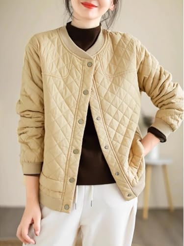 LIXINGHEITANG quilted jacket women's autumn and winter loose thickened warm cotton top4