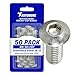 8-32 x 1/2" Button Head Socket Cap Screws, Allen Socket Drive, Stainless Steel 18-8, Full Thread, Bright Finish, Machine Thread, Quantity 50 By Fastenere