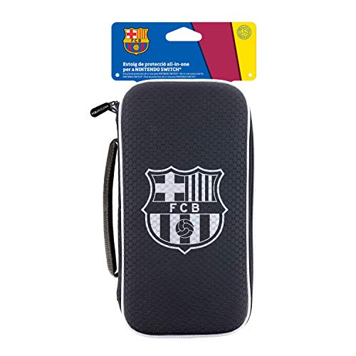 Subsonic - FCB FC Barcelone - Sacoche XL rigide et anti-choc - Etui, Malette zippé - Housse pour Nintendo Switch console et accessoires
