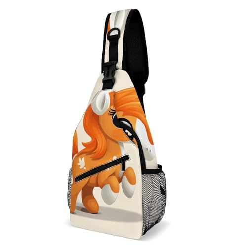 Skateboard Sling Bag for Men Women - Adjustable Crossbody Chest Backpack, 15