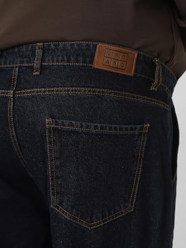 Image of Urbano Plus Men Mid Rise Loose Baggy Fit Cargo Jeans with 6 Pockets Non-Stretchable