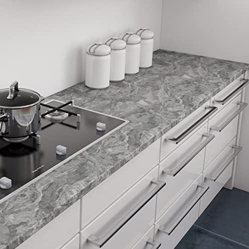 Gray Marble Paper Granite Peel And Stick Wallpaper Matte Self-Adhesive Removable Wallpaper Marble Contact Paper For Countertop Furniture Wall 15.8"×78.8" Thick Wallpaper Easy To Remove Waterproof #TOP2