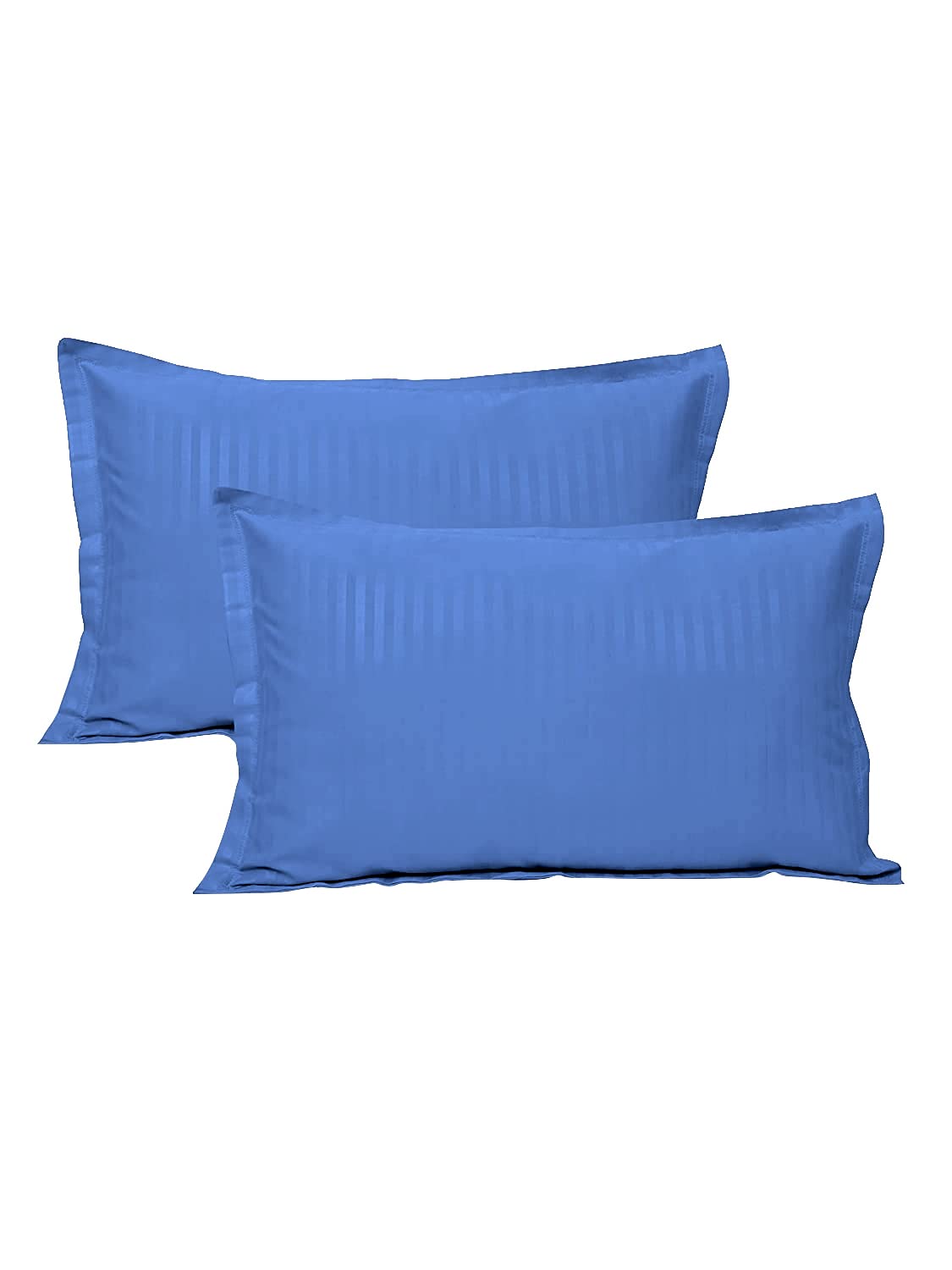 Linenwalas 100% Cotton Pillowcase, Set of 4 Pillowcover, Soft, Luxury King Size Pillow Covers with Envelope Closure, 210TC Breathable Hotel Quality Pillowcover (20x36 Inches/Bahamas Blue)