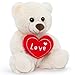 Imagen de Yeqivo Lindo Osito de Peluche Blanco con corazón Rojo