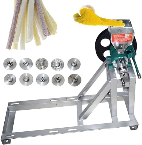 Multifunctional Rice & Corn Puff Extruder Machine with 10 Molds - Snack Maker for Crunchy Cornflakes & Puffed Foods - Kitchen Food Processing Equipment