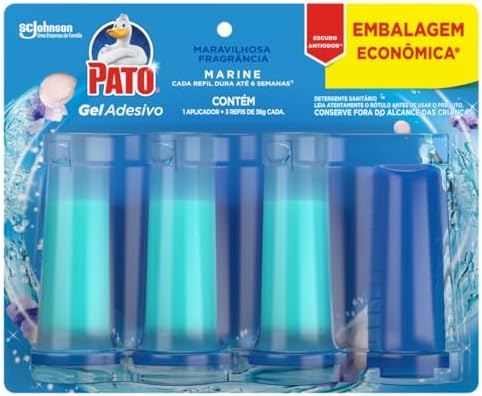 Pato Gel Adesivo, Desodorizador Sanitário, Marine, Com Aplicador,...
