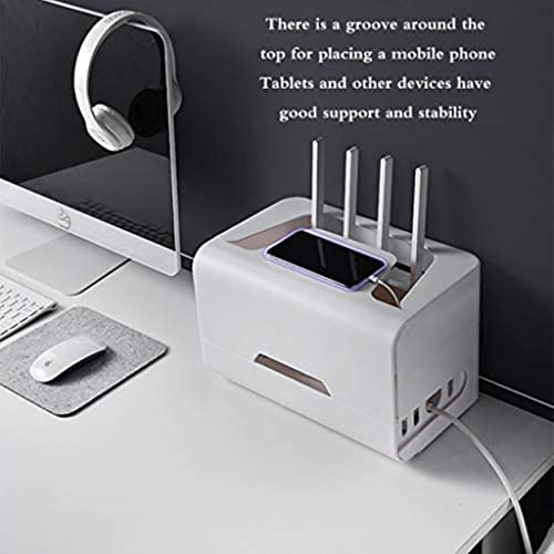 Support de routeur WiFi mural et étagère boîtier TV discret - 7