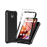 Mocotto for Hot Pepper Panca Phone Case with Tempered Glass Screen Protector,Slim Soft Silicone Full-Body Protective Cover (Hot Pepper Panca,Black)