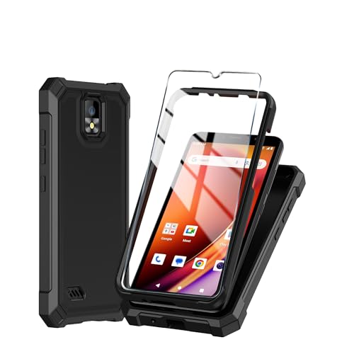 Mocotto for Hot Pepper Panca Phone Case with Tempered Glass Screen Protector,Slim Soft Silicone Full-Body Protective Cover (Hot Pepper Panca,Black)