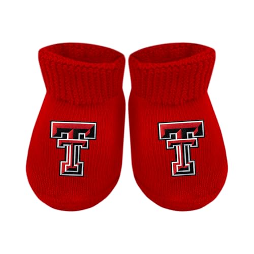 Texas Tech University Newborn Baby Bootie Sock, Red, Newborn