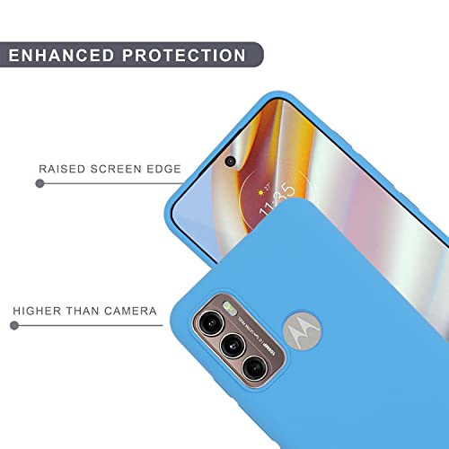 Image of SPRIG Compatible with Motorola G60 Liquid Silicone Premium Back Cover Drop Tested Shock Proof Mobile Case for Men, Women, Boys and Girls with Camera Protection (Navy Blue)