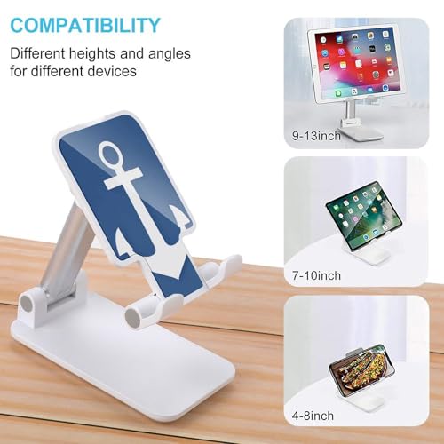 Support de téléphone pliable et réglable ancre blanche nautique pour table - 3