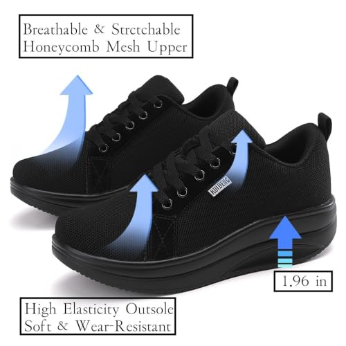 Image of Walking Shoes for Women Air Cushion Nurse Slip Resistant Work Sock Sneakers Food Service Platform Comfortable Weight Light
