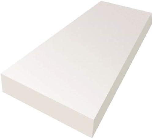 FoamRush Espuma de tapicería de 2 x 36 x 72 pulgadas de espuma firme de alta densidad con soporte suave (cojín cuadrado de espuma para sillas de