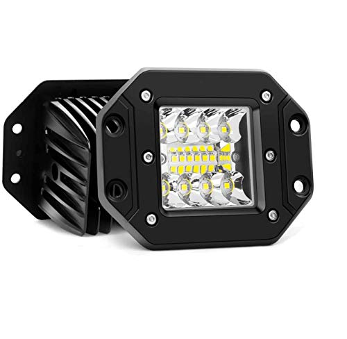 DURABILITÀ - Testati per le gare fuoristrada, i pod a led montati a filo sono stati progettati per gestire le condizioni più difficili. Dotati di custodia impermeabile IP67 e obiettivo PC infrangibile, sono totalmente resistenti alla polvere e all'umidità. La scocca in alluminio 6063 antiruggine e anticorrosiva e la staffa di montaggio lo rendono più resistente.