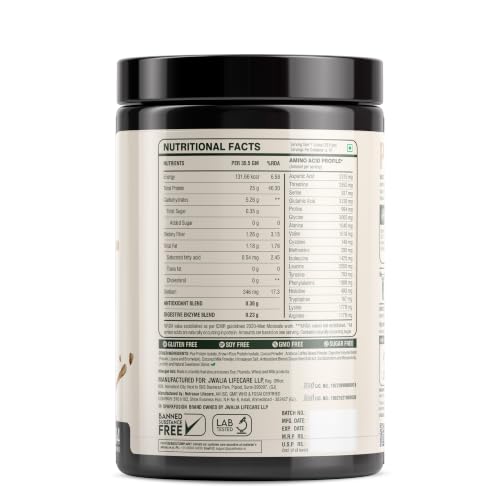 Image of Sparkfusion Plant Protein Powder| Isolated Pea & Brown Rice Protein|25 gm Protein & All Essential Amino Acids|Easy To Digest|For Active Lifestyle For Men & Women Triple Coffee Mocha Flavour- 500 g