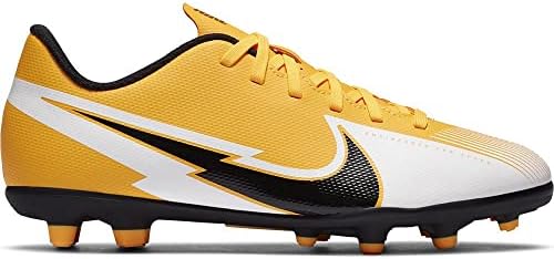 Nike Jr. Mercurial Vapor 13 Club MG Youth Soccer Cleats (Numeric_4) Yellow/White/Black | Image 2